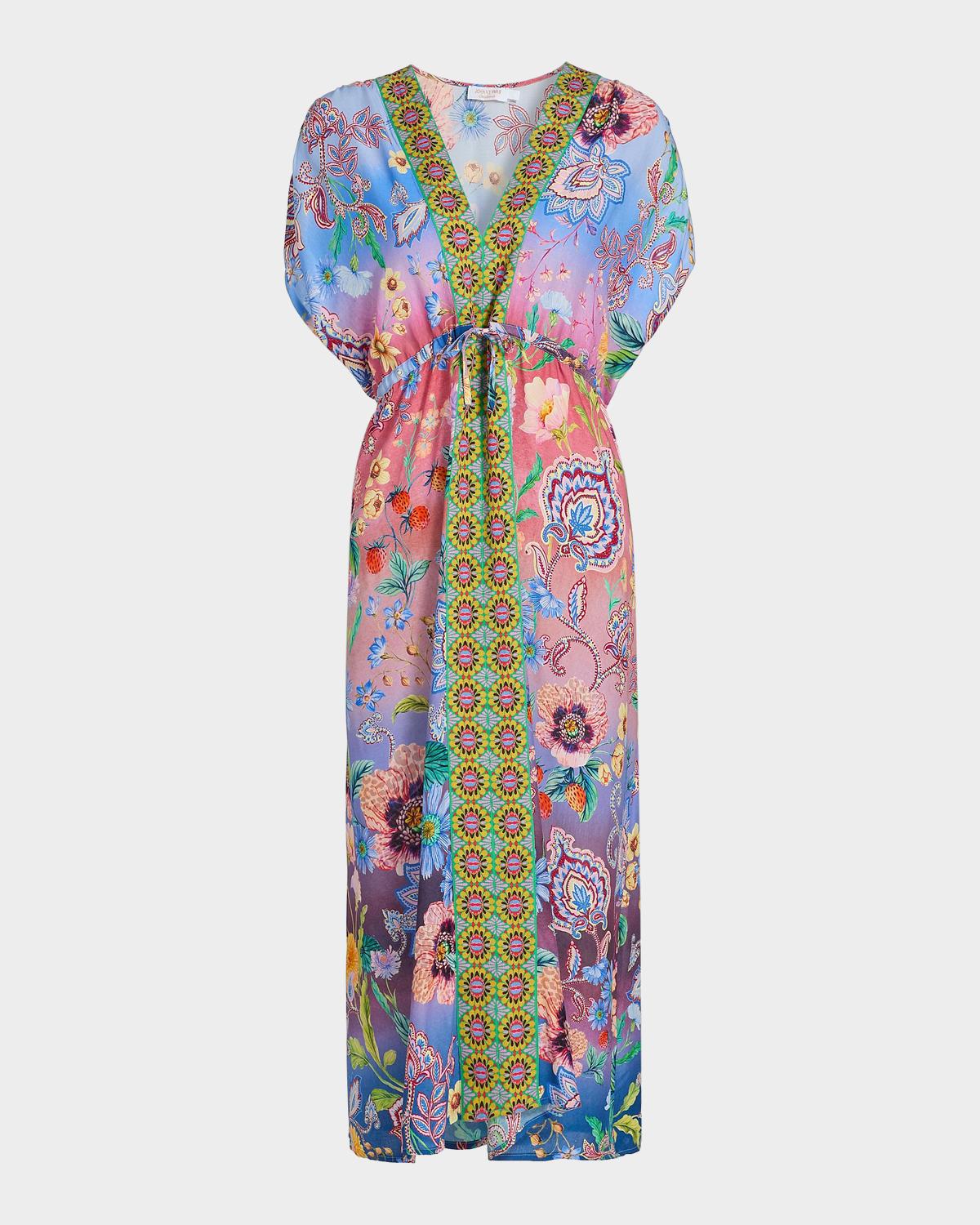 Johnny Was Lilliana Gradient Floral Caftan
