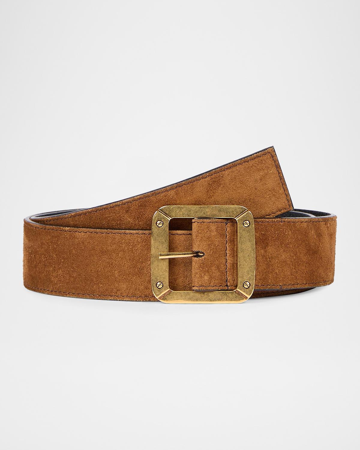 Acne Studios Men's Reversible Suede Belt