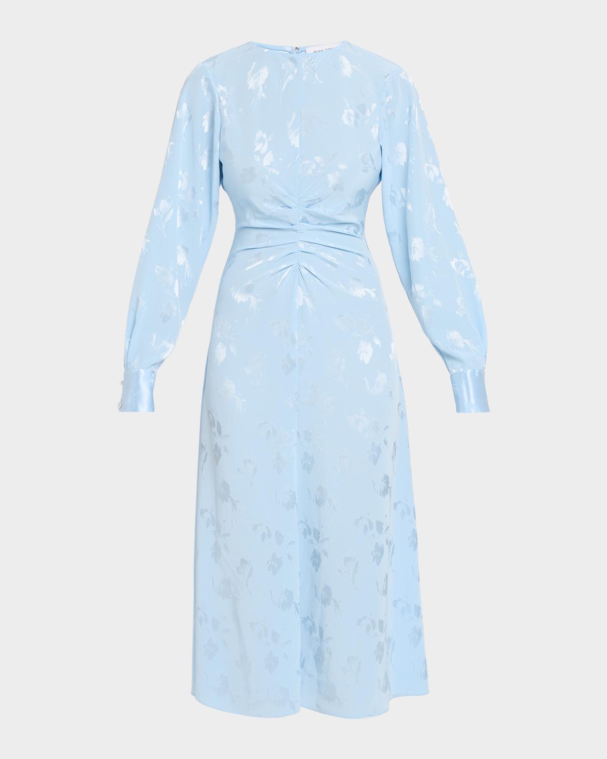 Prabal Gurung Long Sleeve Ruched Midi Dress