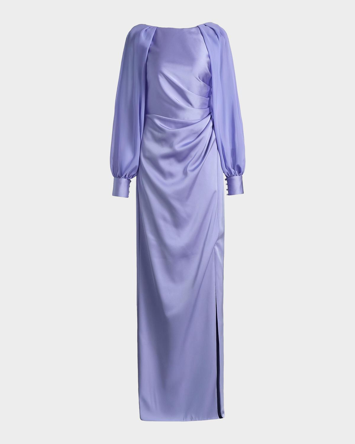 Theia Penelope Satin Column Dress