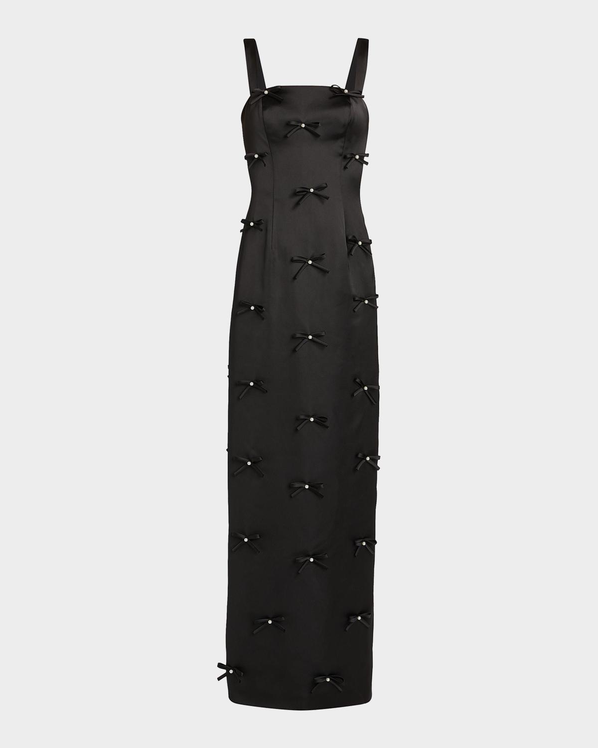 As It May Amora Embellished Bow Satin Gown
