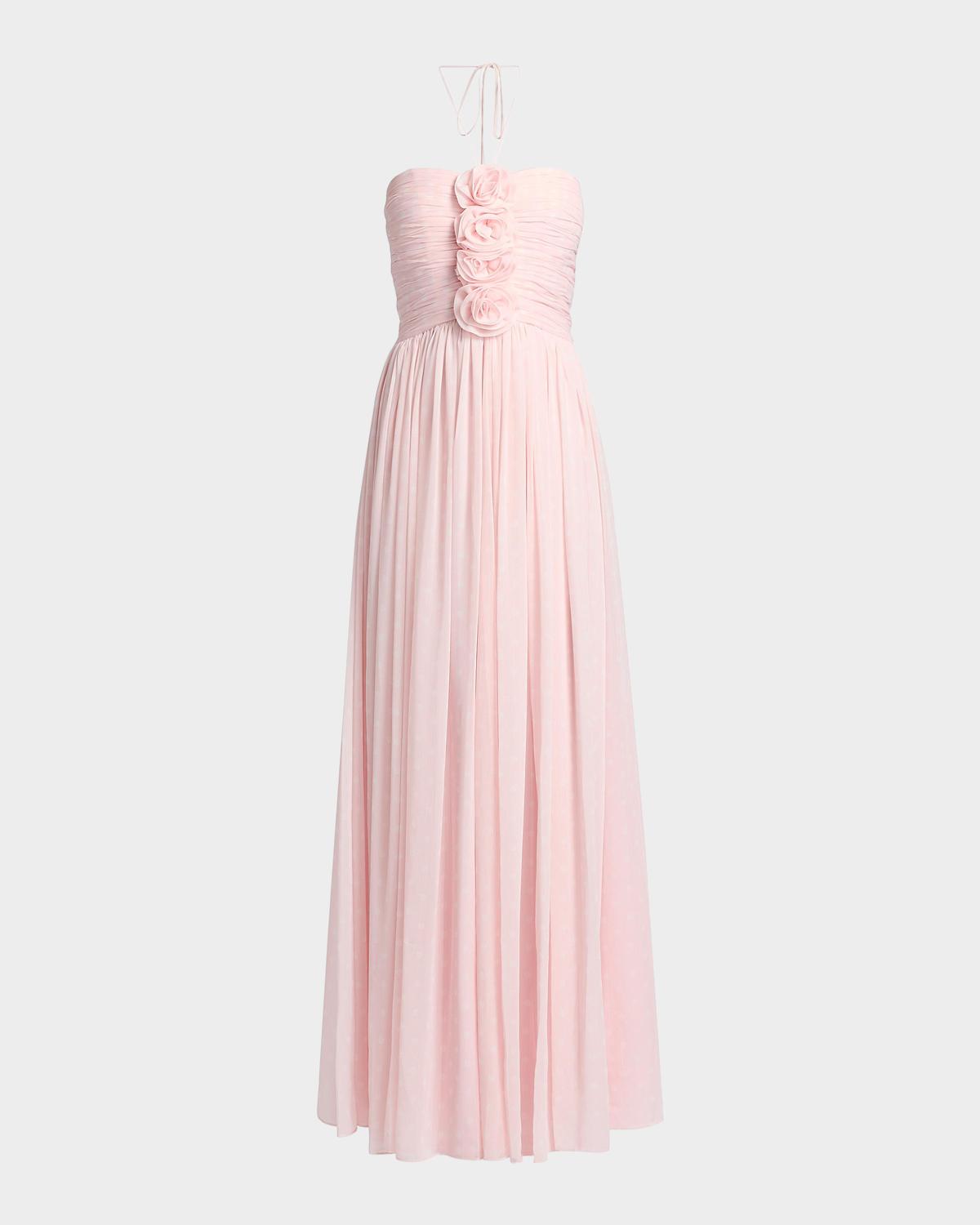 As It May Rosette-Detail Polka Dot Gown
