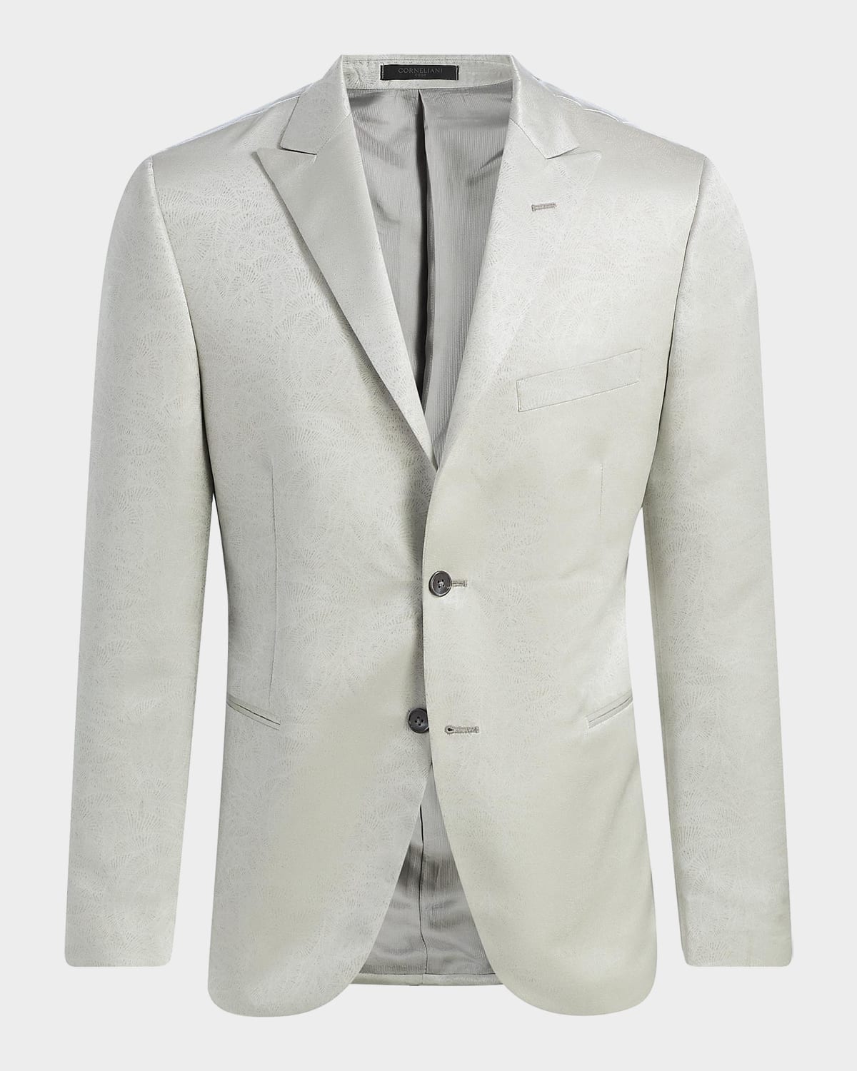 Corneliani Men & Apos;s Floral Jacquard Evening Jacket In Sage