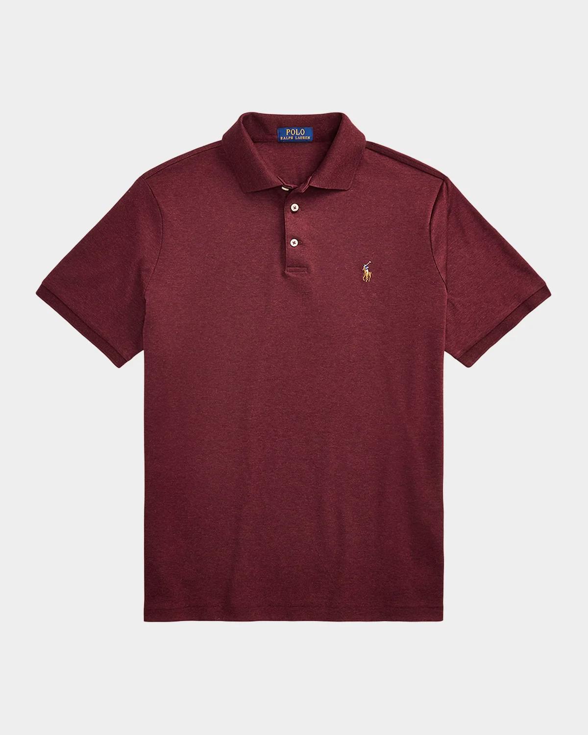 Polo Ralph Lauren Men's Custom Slim Fit Soft Cotton Polo Shirt - Spring Wine Heather
