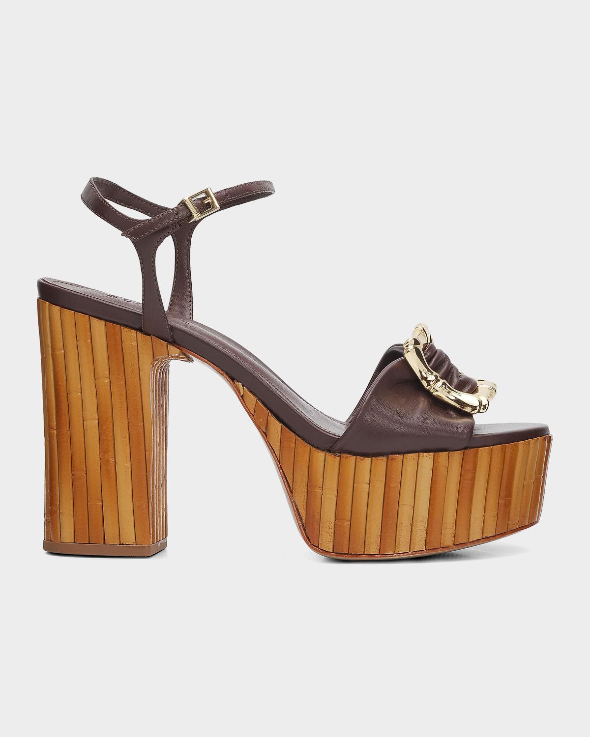 Schutz Enola 120MM Leather Platform Sandals