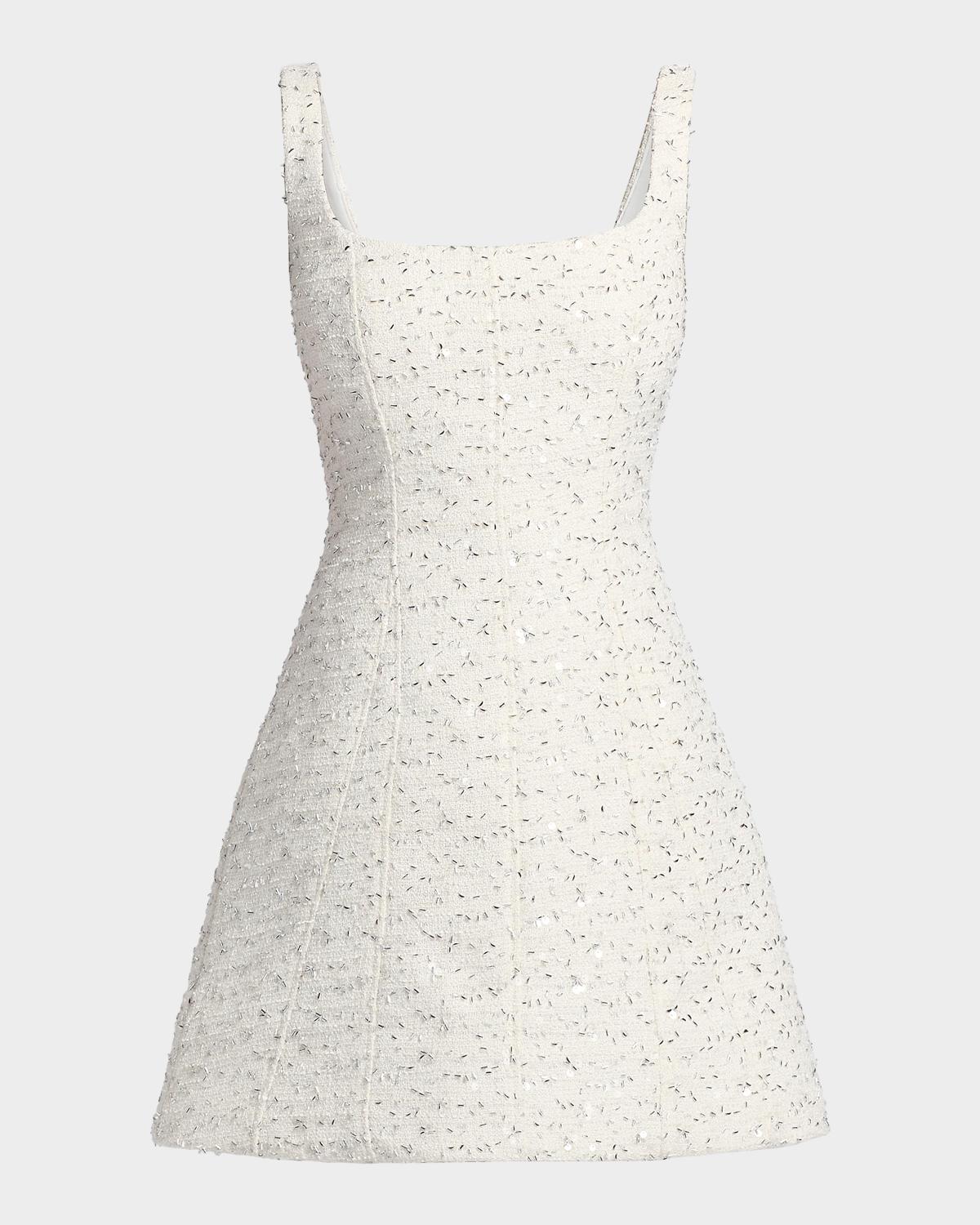 As It May Emery Beaded Tweed Minidress
