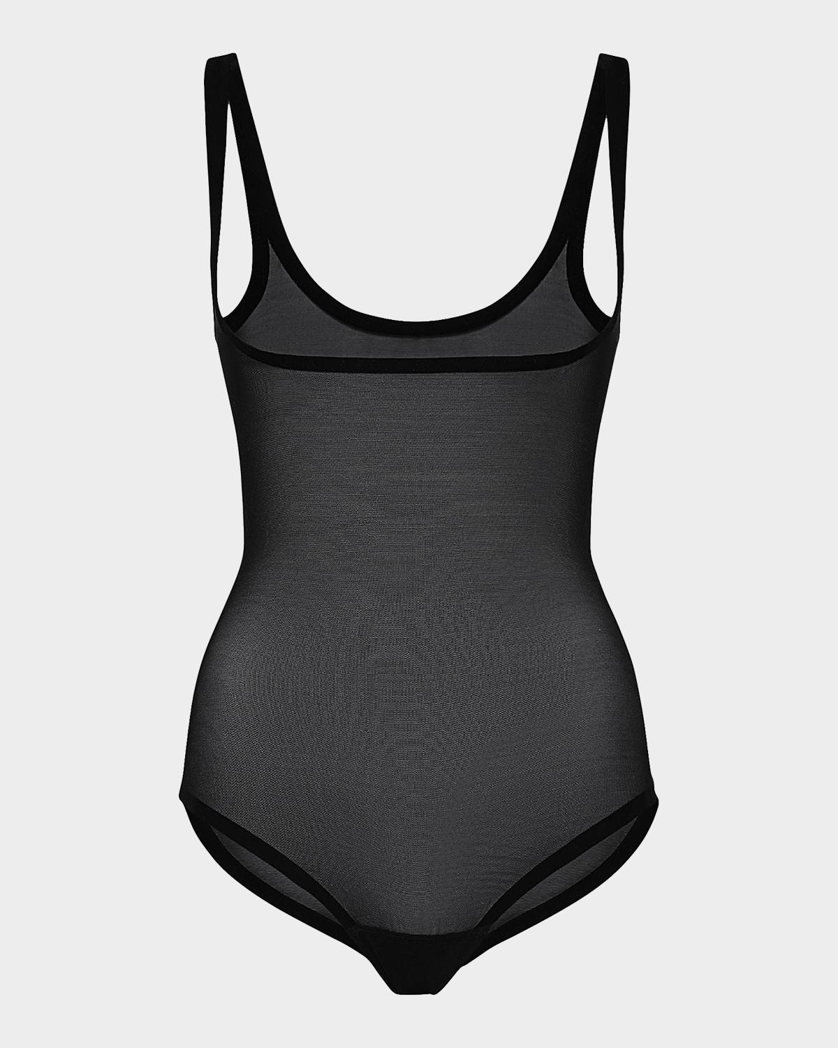 Wolford Form-Fitting Sheer Tulle Bodysuit