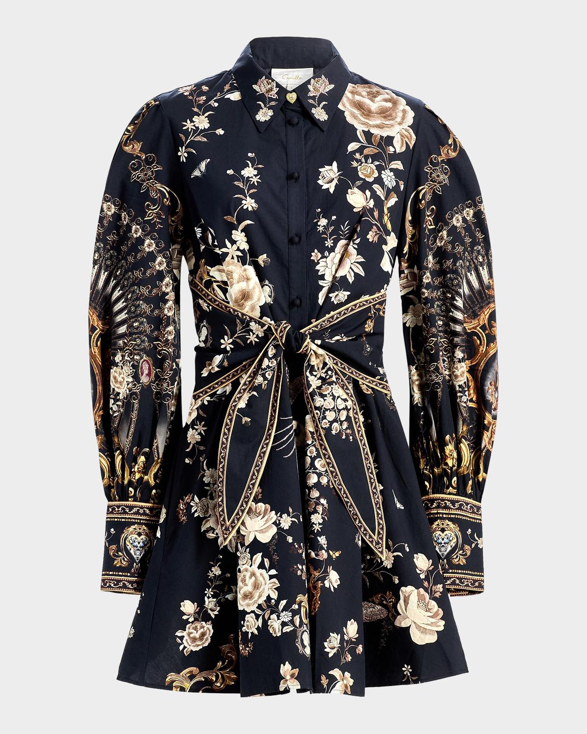 Camilla Flamenco Folklore Cotton Shirtdress