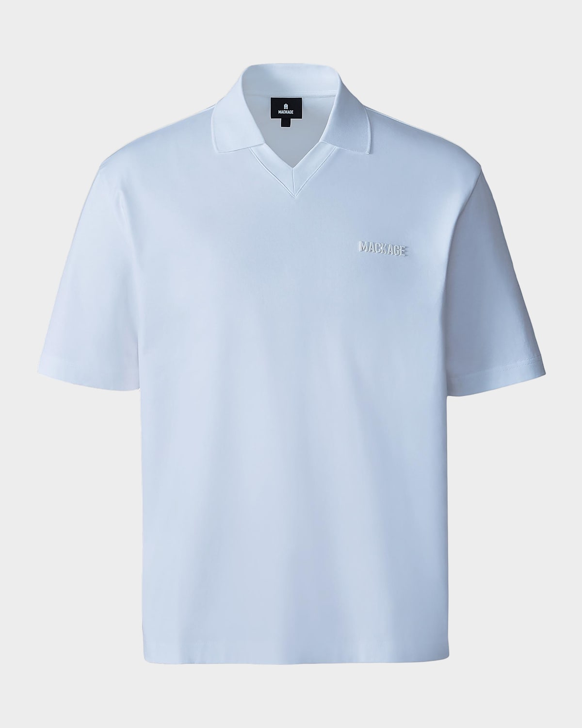 Mackage Men & Apos;s Marco Cotton Polo Shirt In White