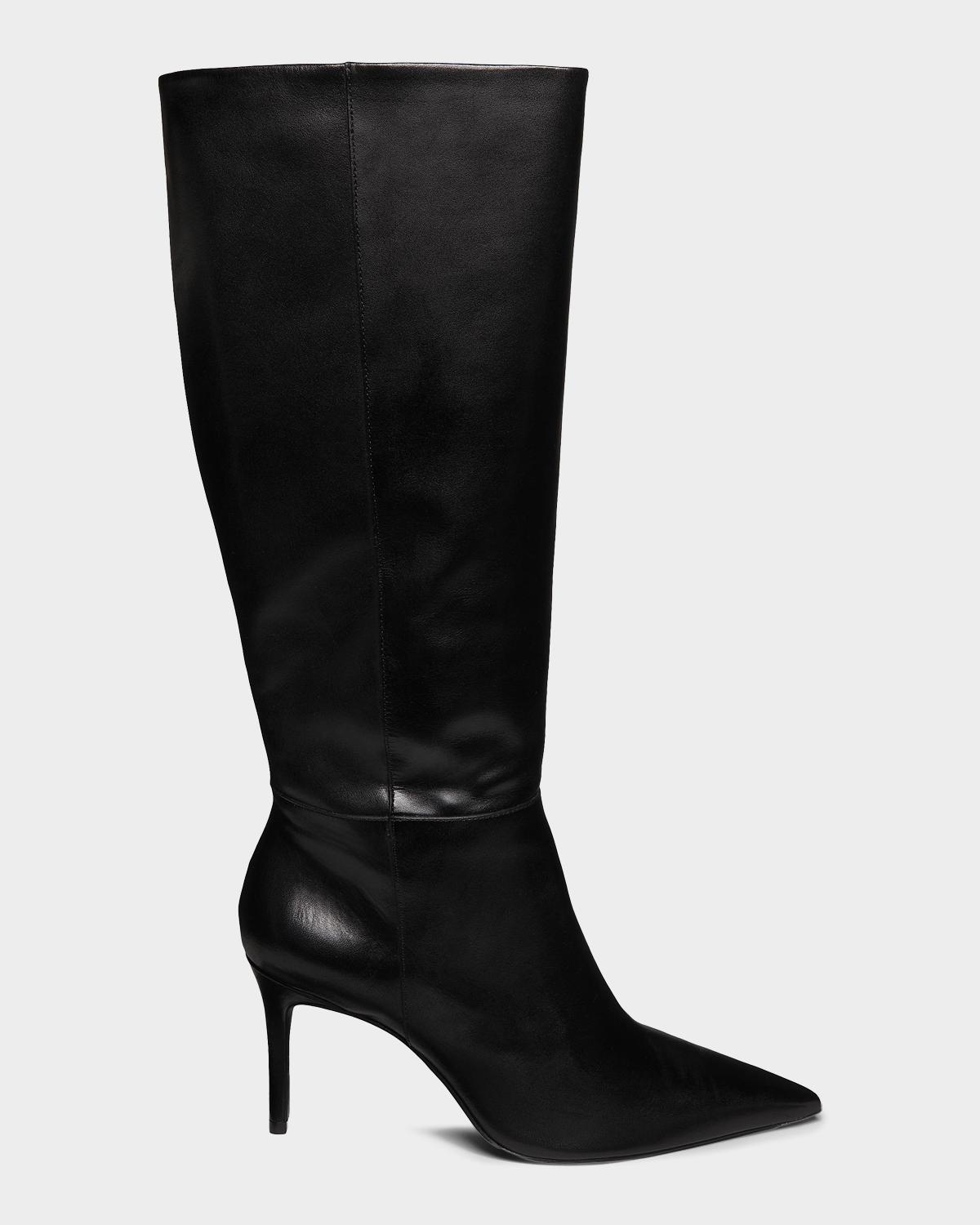 Schutz Mikki Up Leather Stiletto Knee-High Boots