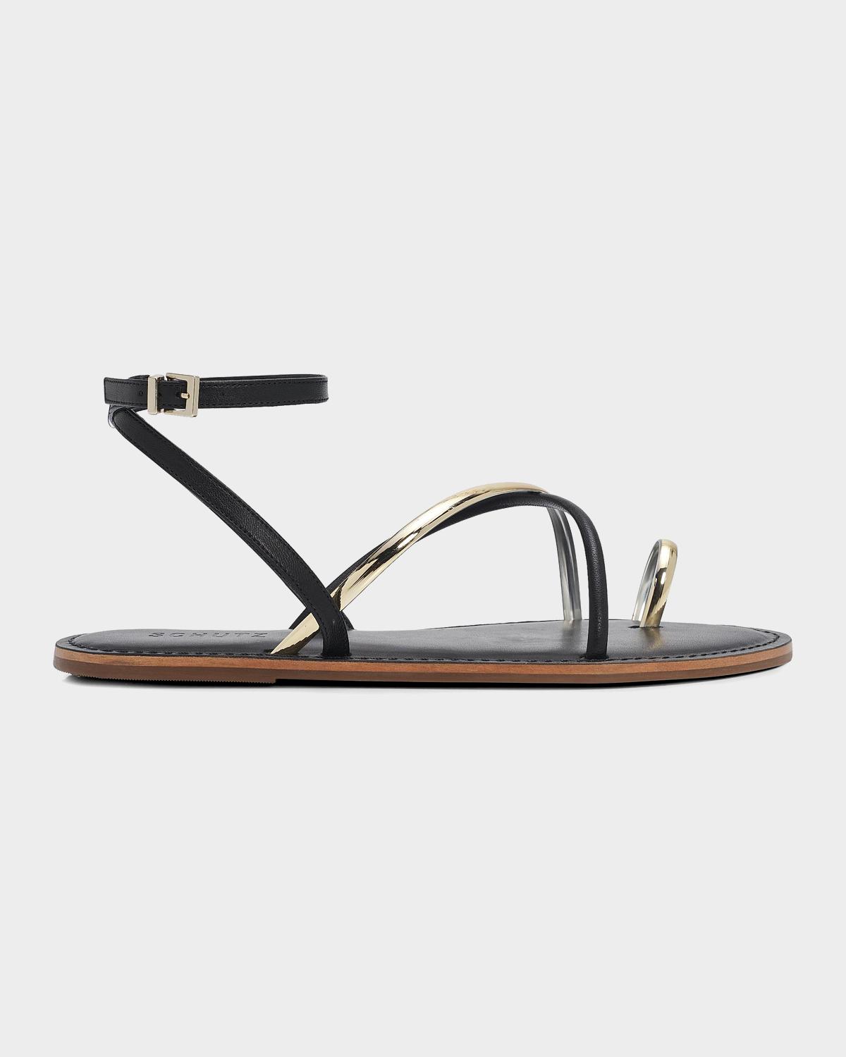 Schutz Valeria Leather Sandals