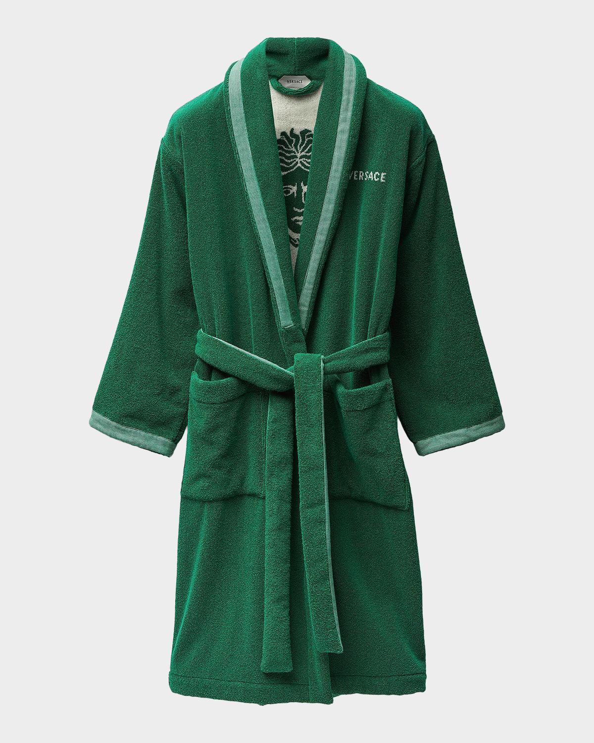Versace Men's Medusa Jacquard Terry Bathrobe