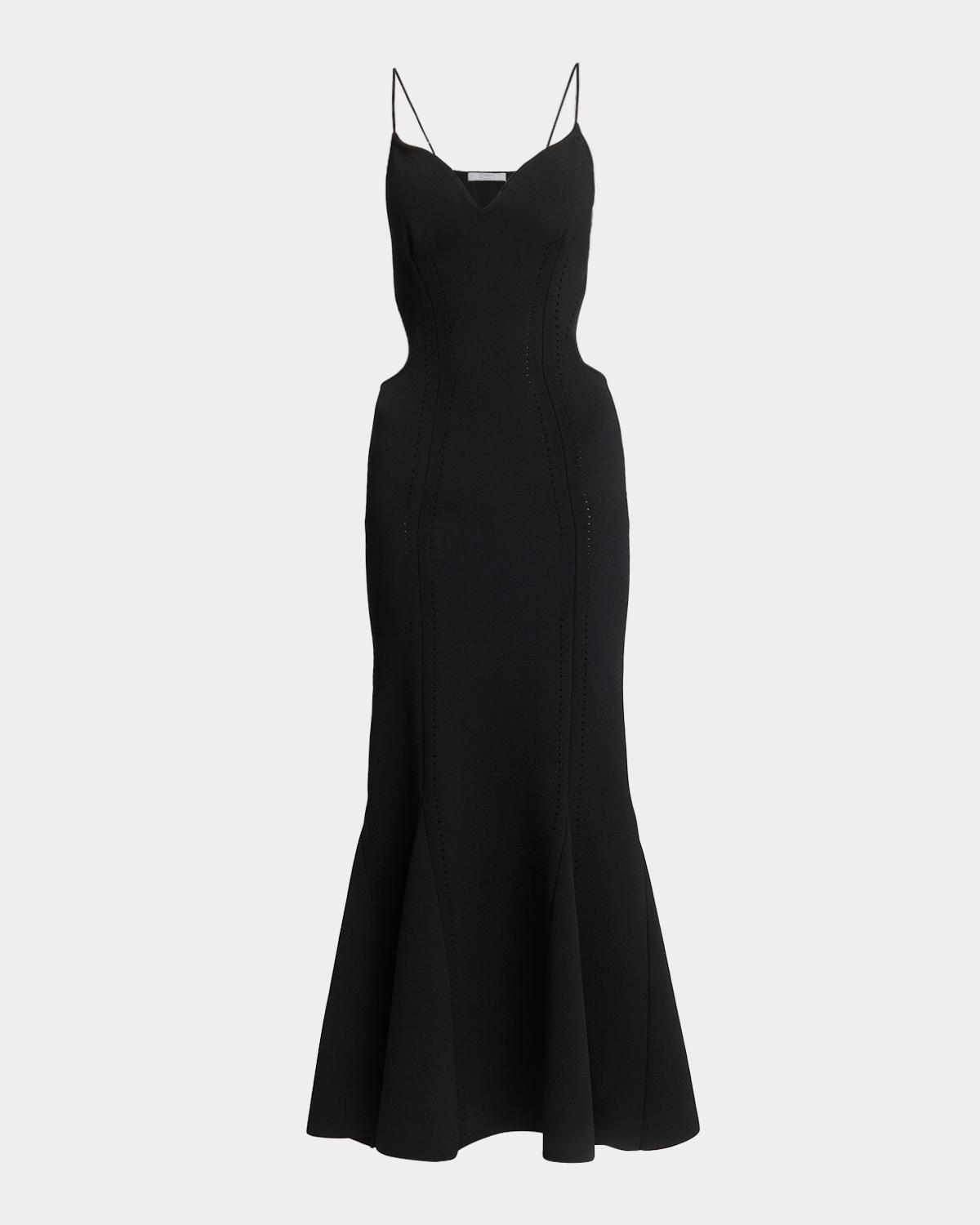 Givenchy Sleeveless Pointelle Knit Waist-Cutout Midi Dress