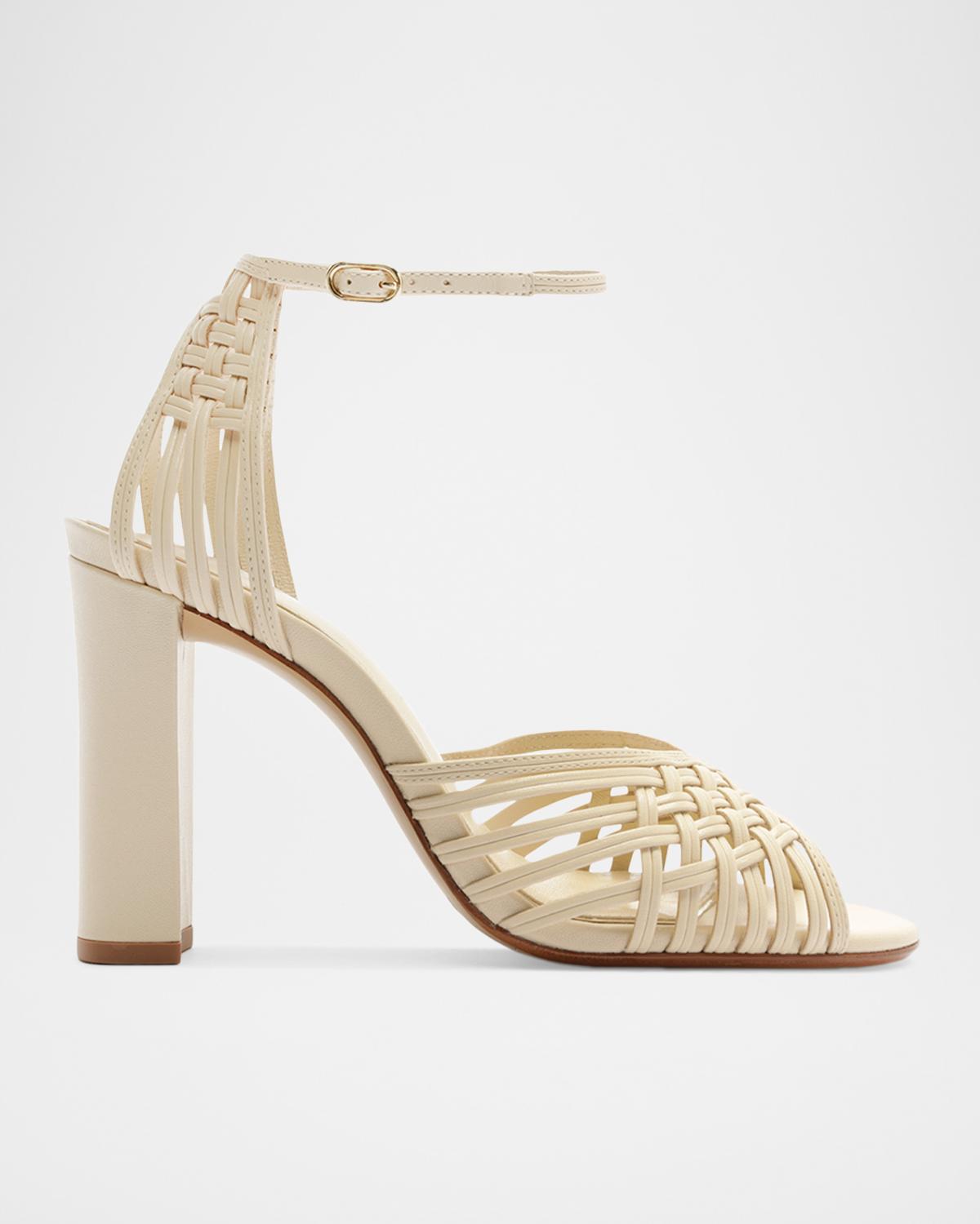 Alexandre Birman 90mm Lilian Woven Leather Sandals