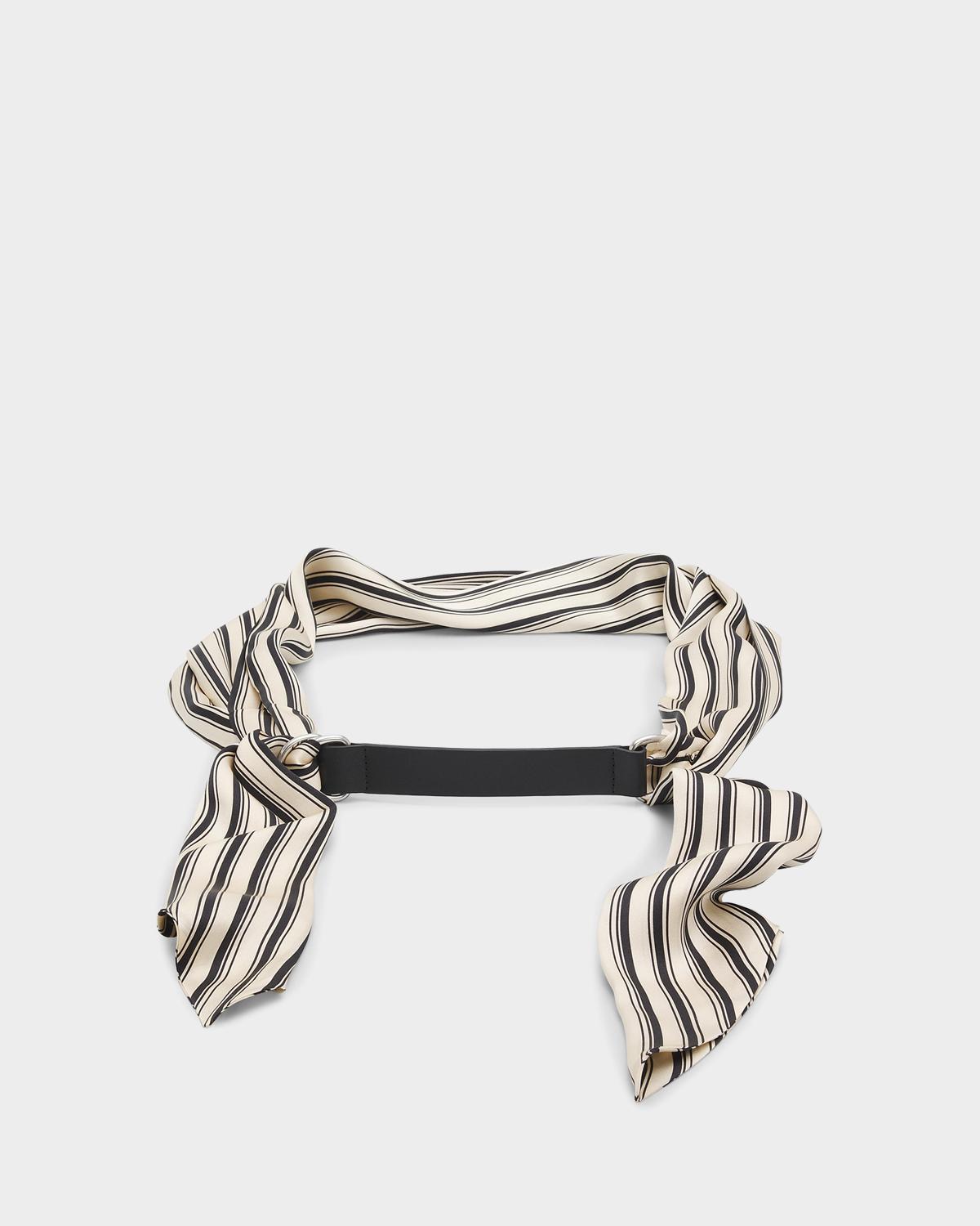 Michele Striped Silk Scarf Belt
