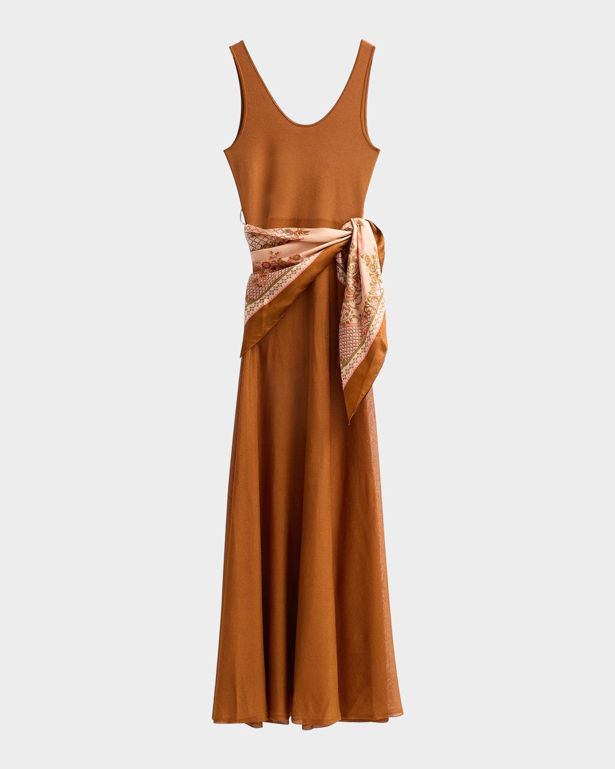 Zimmermann Aster Silk Scarf Maxi Dress