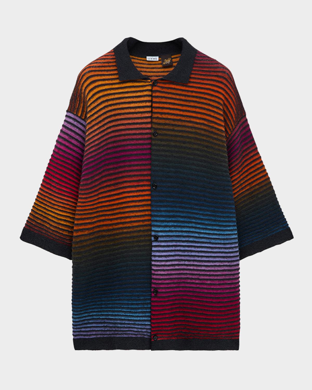 LOEWE x Paula's Ibiza Men's Multi-Stripe Knit Shirt