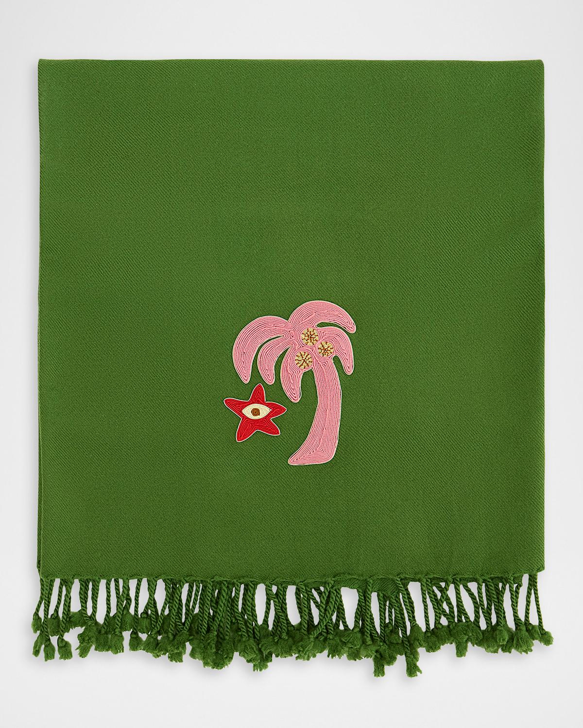 Playa Embroidered Throw, 50" x 70"