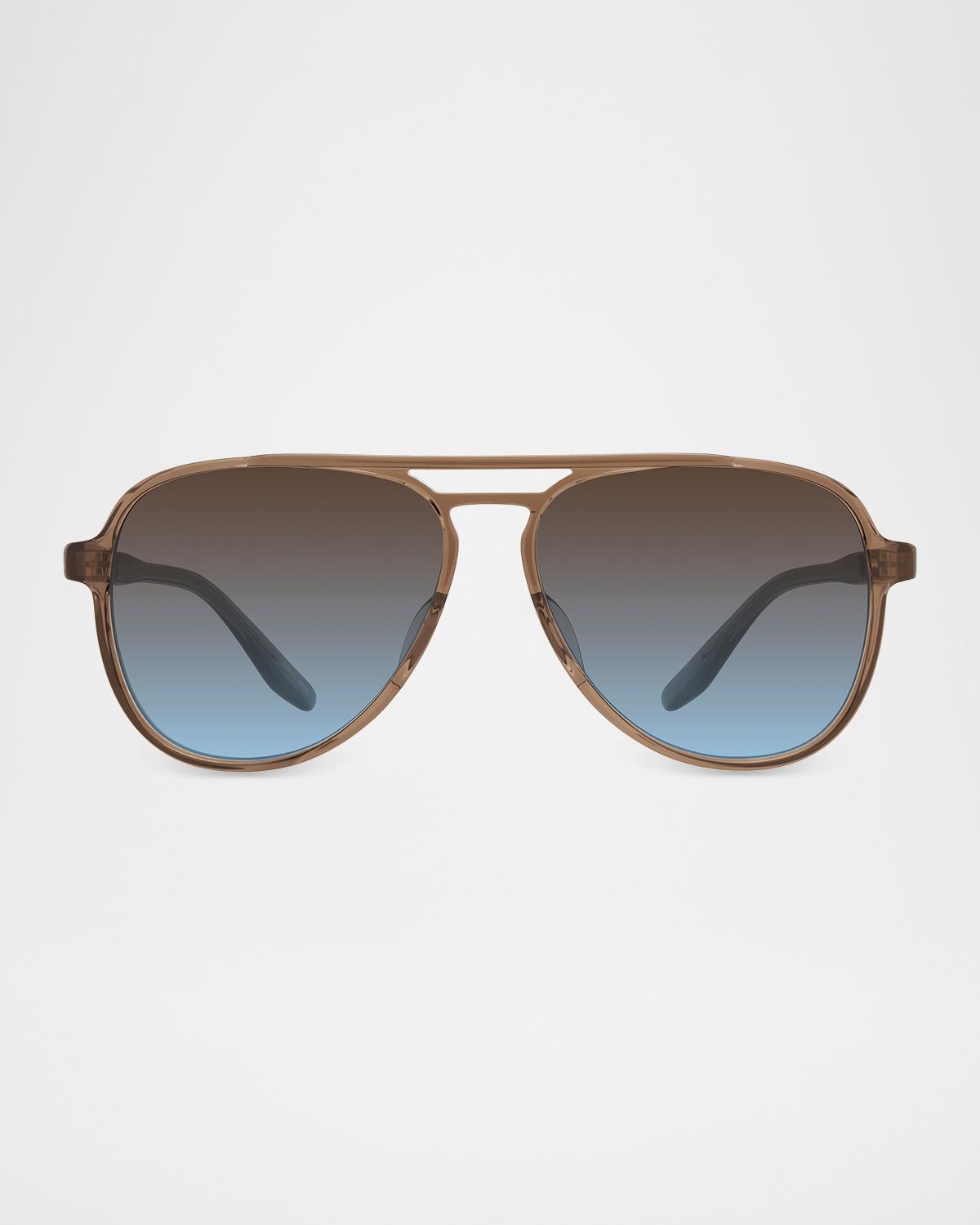 Barton Perreira Hartmann 55mm Acetate Aviator Sunglasses