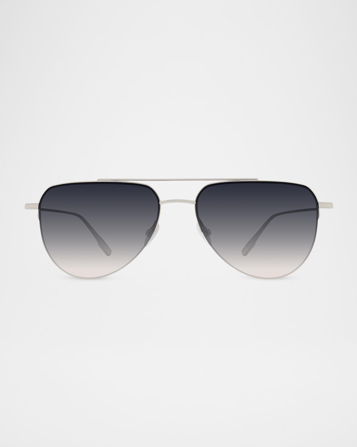 Barton Perreira McNair 55mm Titanium Aviator Sunglasses