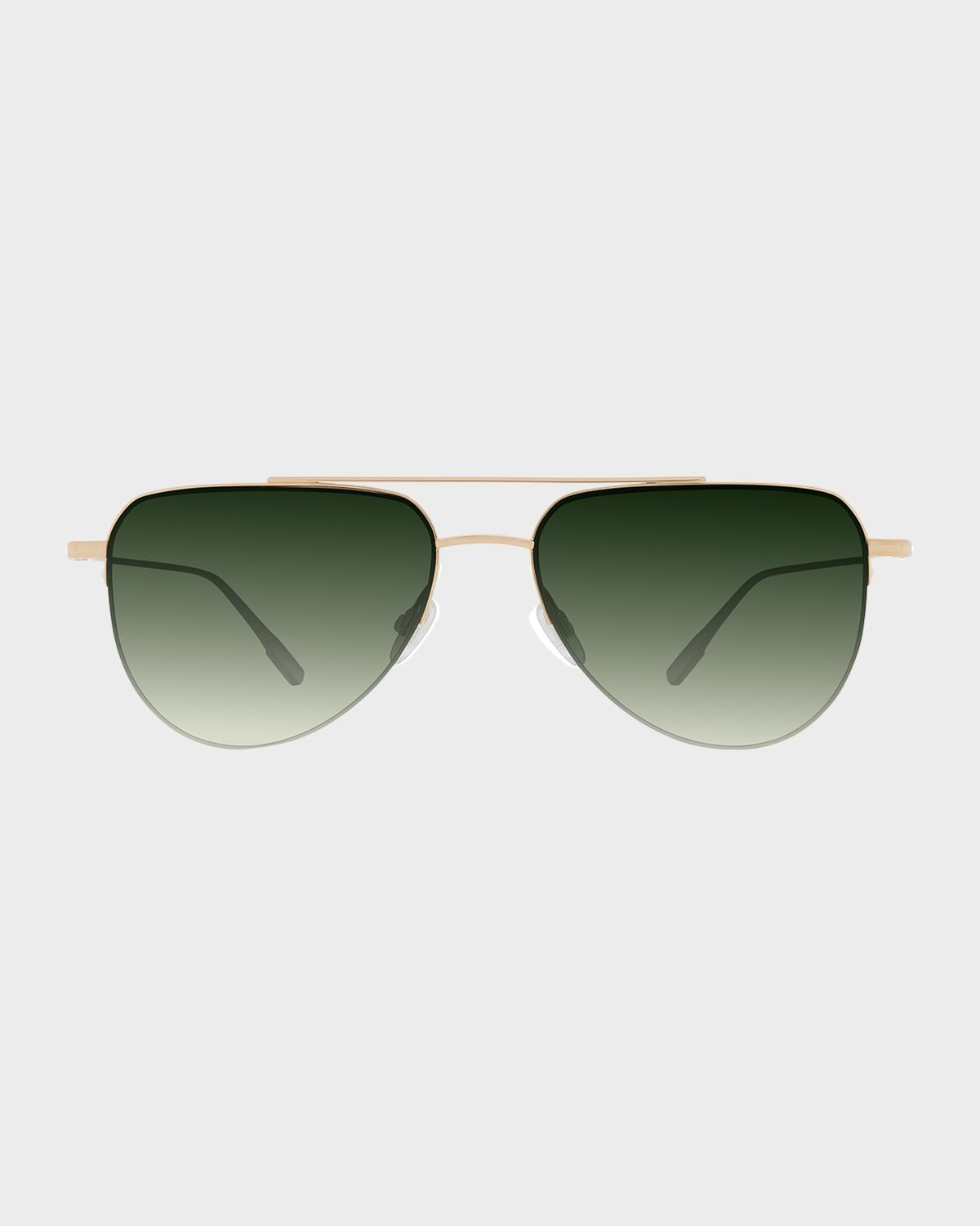 Barton Perreira McNair 55mm Titanium Aviator Sunglasses