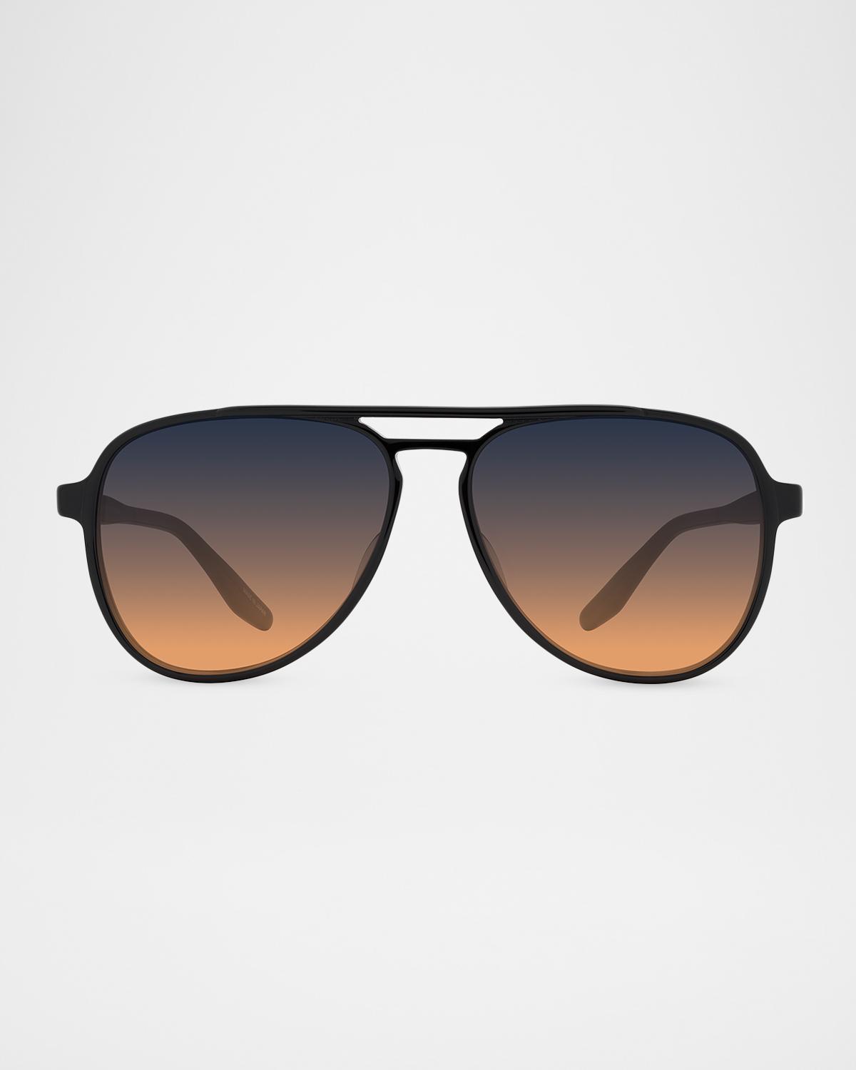 Barton Perreira Hartmann 55mm Acetate Aviator Sunglasses
