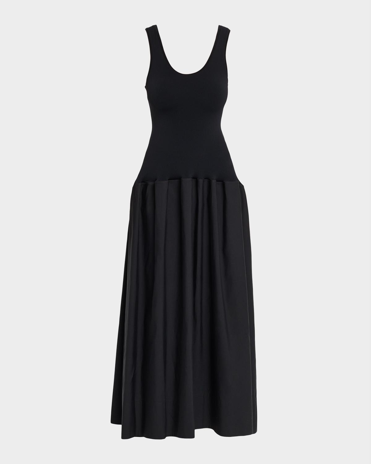 FForme Marina Sleeveless Cotton-Silk Flared Midi Dress