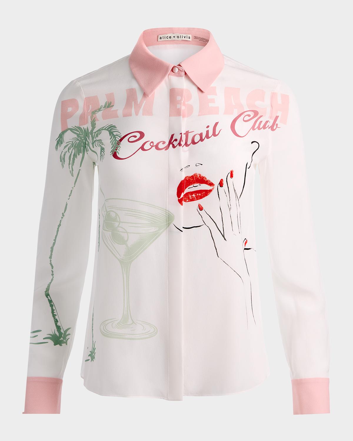 ALICE + OLIVIA Willa Placket Top