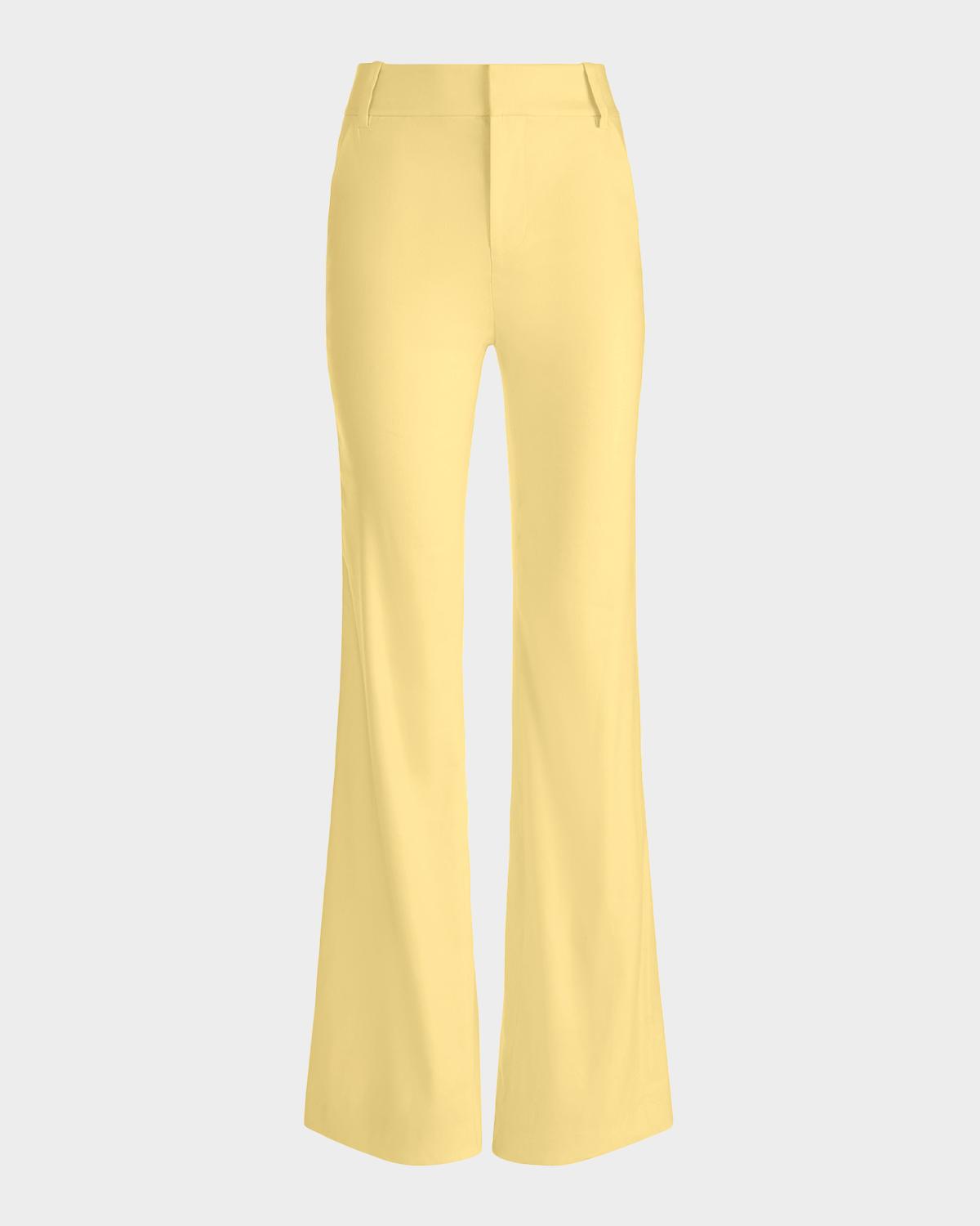ALICE + OLIVIA Lula Linen-Blend Flare Pants