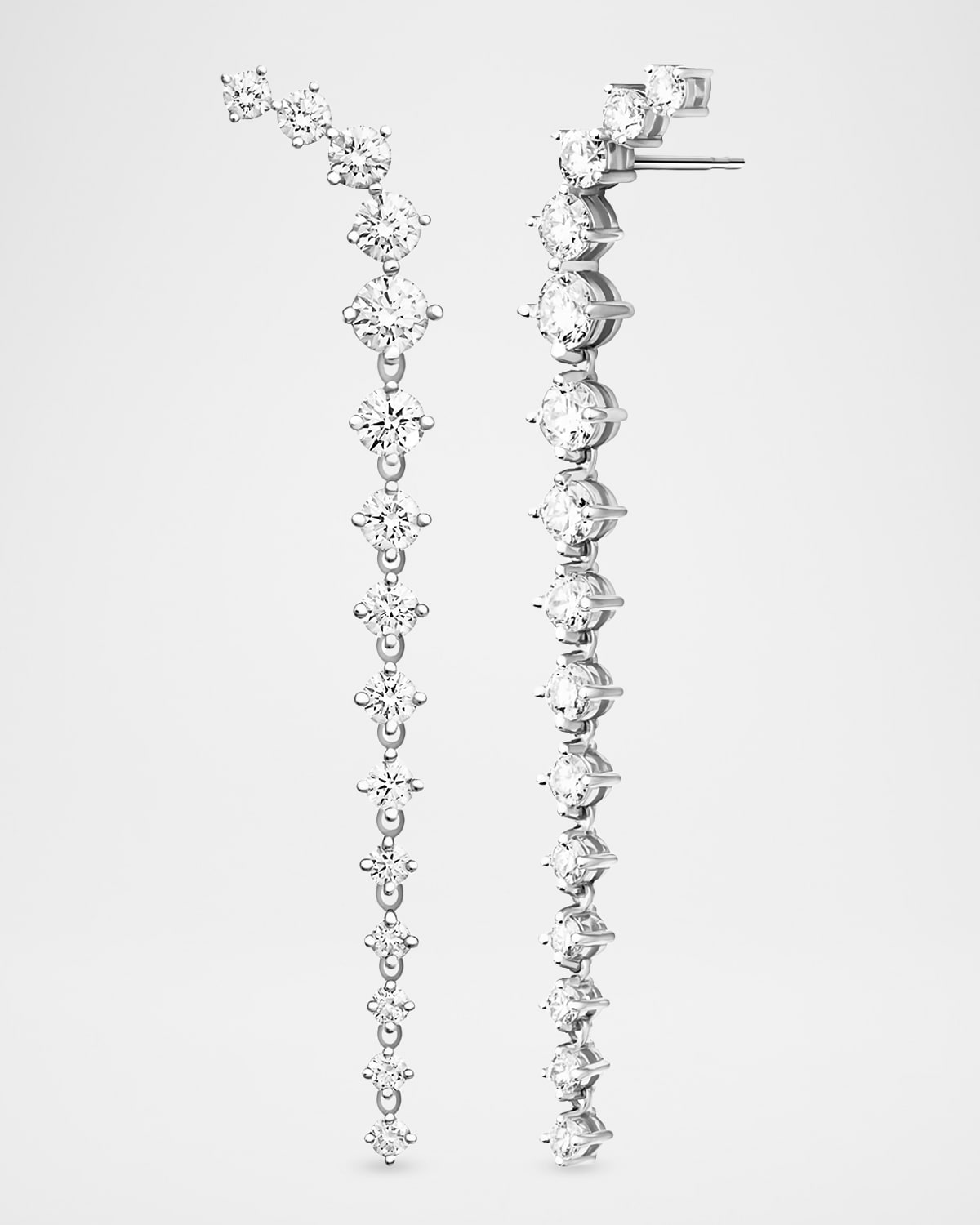 Melissa Kaye 18K Aria Dagger Earrings with Diamonds