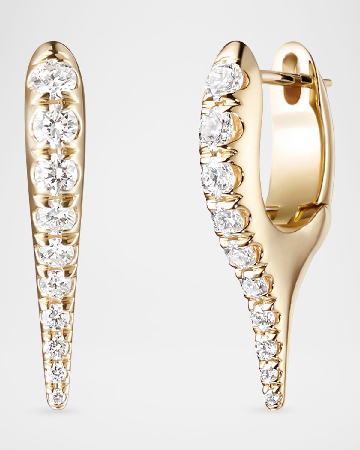 Melissa Kaye 18K Lola Needle Earrings with Diamonds
