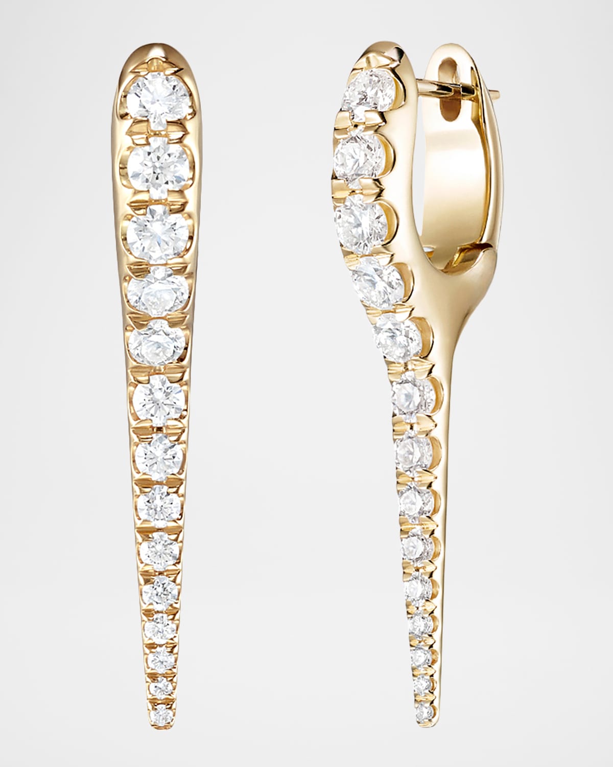 Melissa Kaye 18K Lola Needle Earrings with Diamonds