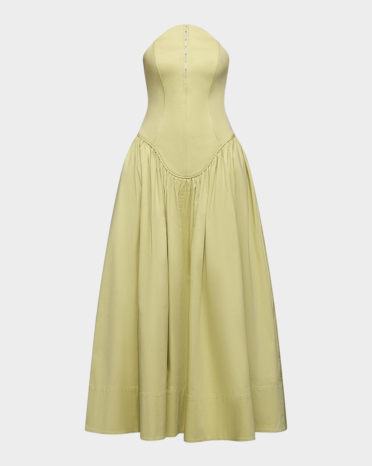 Et Ochs Camille Stretch-Cotton Strapless Maxi Dress