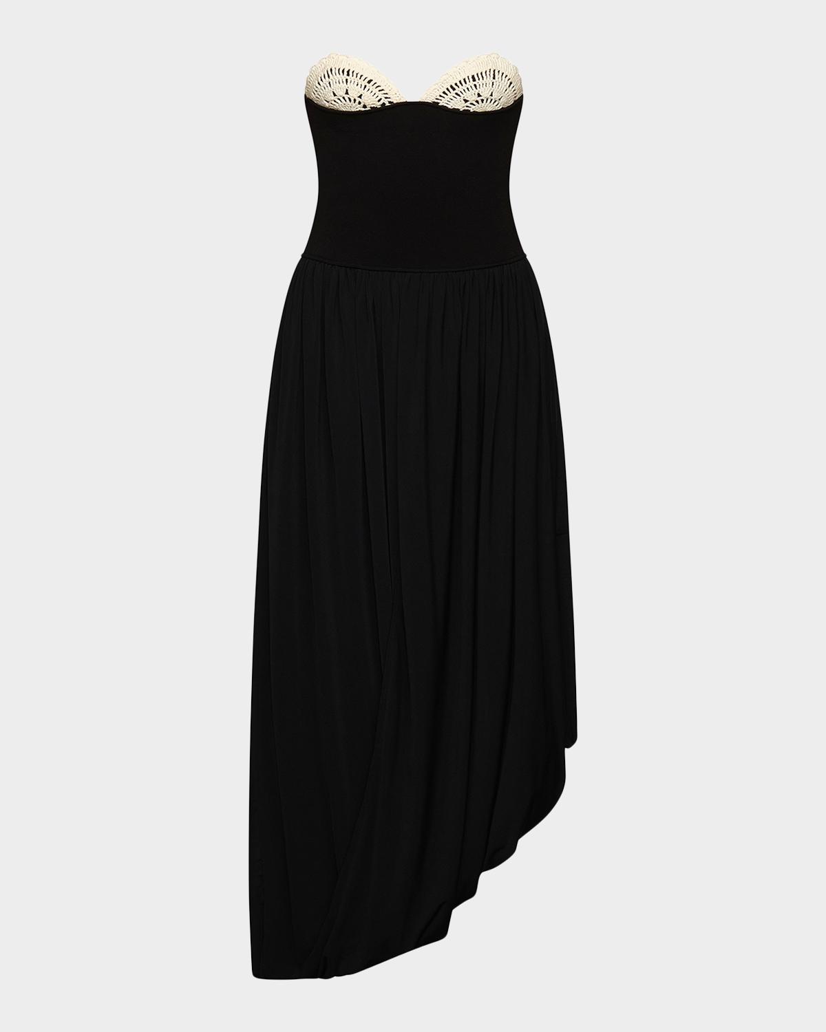 Et Ochs Noa Strapless Crochet-Trim Maxi Dress