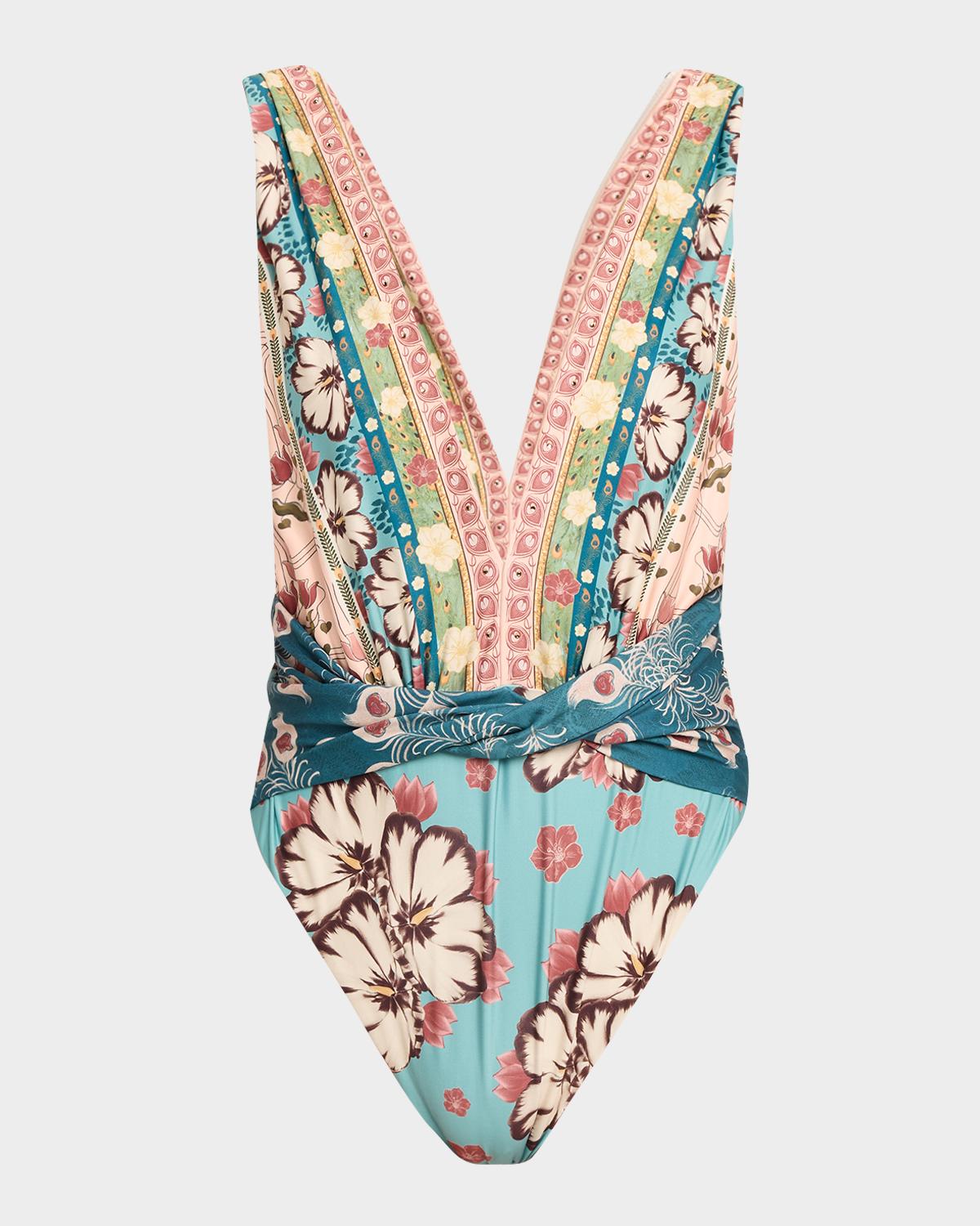 Agua Bendita Ellis Plume One-Piece Swimsuit