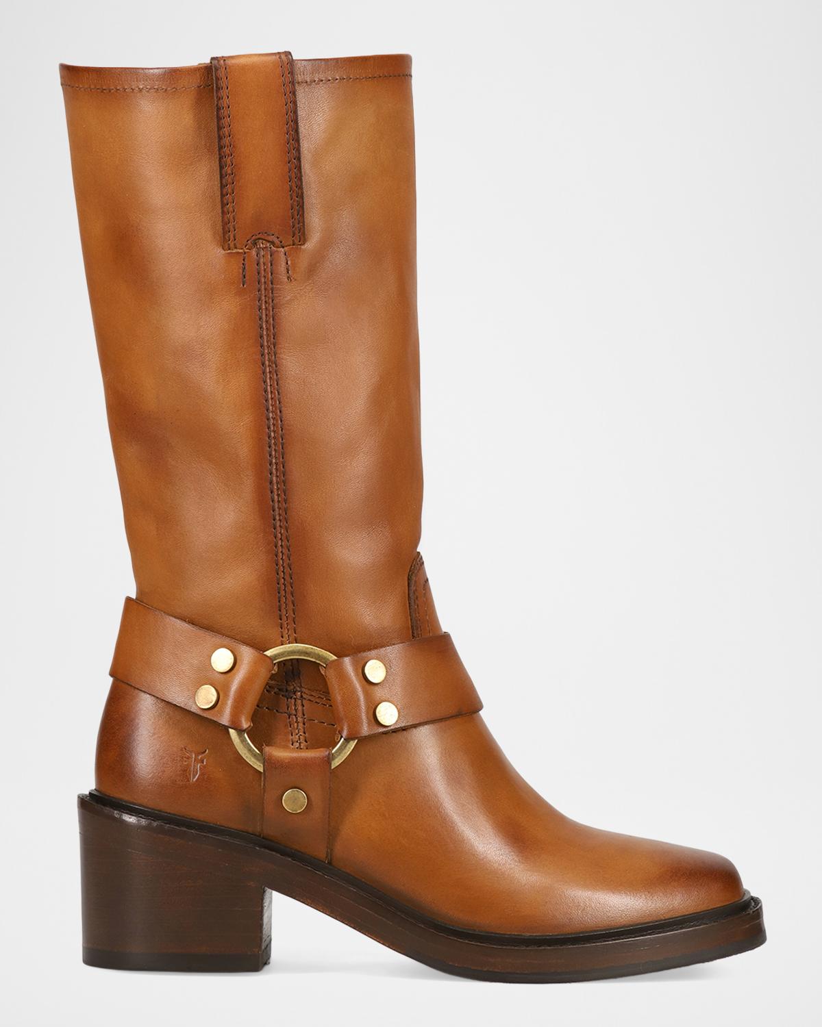 Frye Kate Harness Leather Mid-Calf Boots