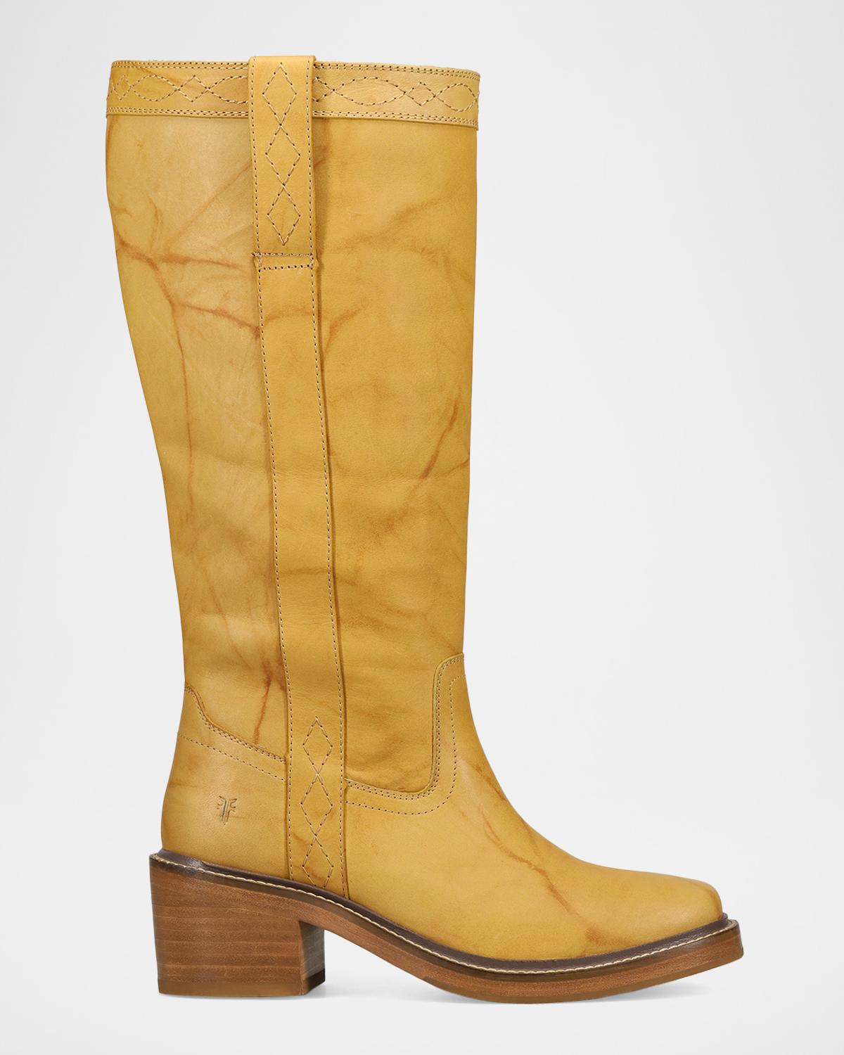 Frye Kate Leather Wide Calf Pull-On Boots