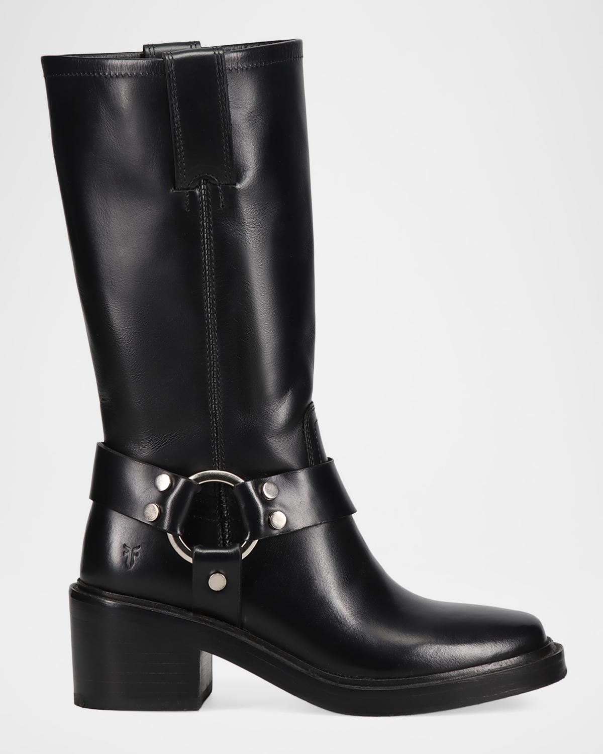 Frye Kate Harness Leather Mid-Calf Boots