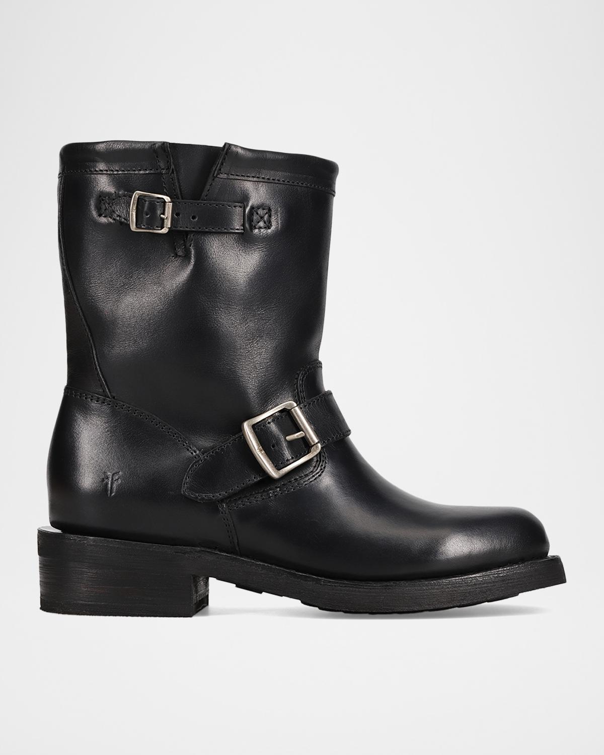Frye Viv Short Leather Engineer Moto Boots