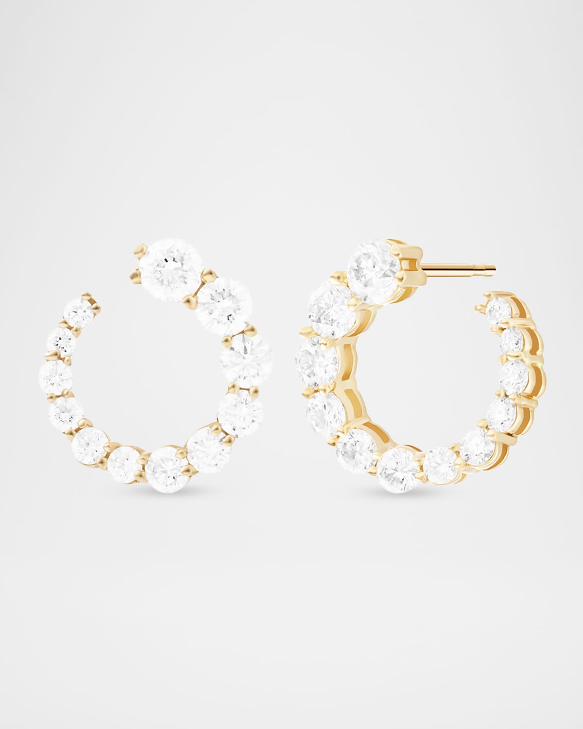 Melissa Kaye 18K Aria Statement Earrings with Diamonds
