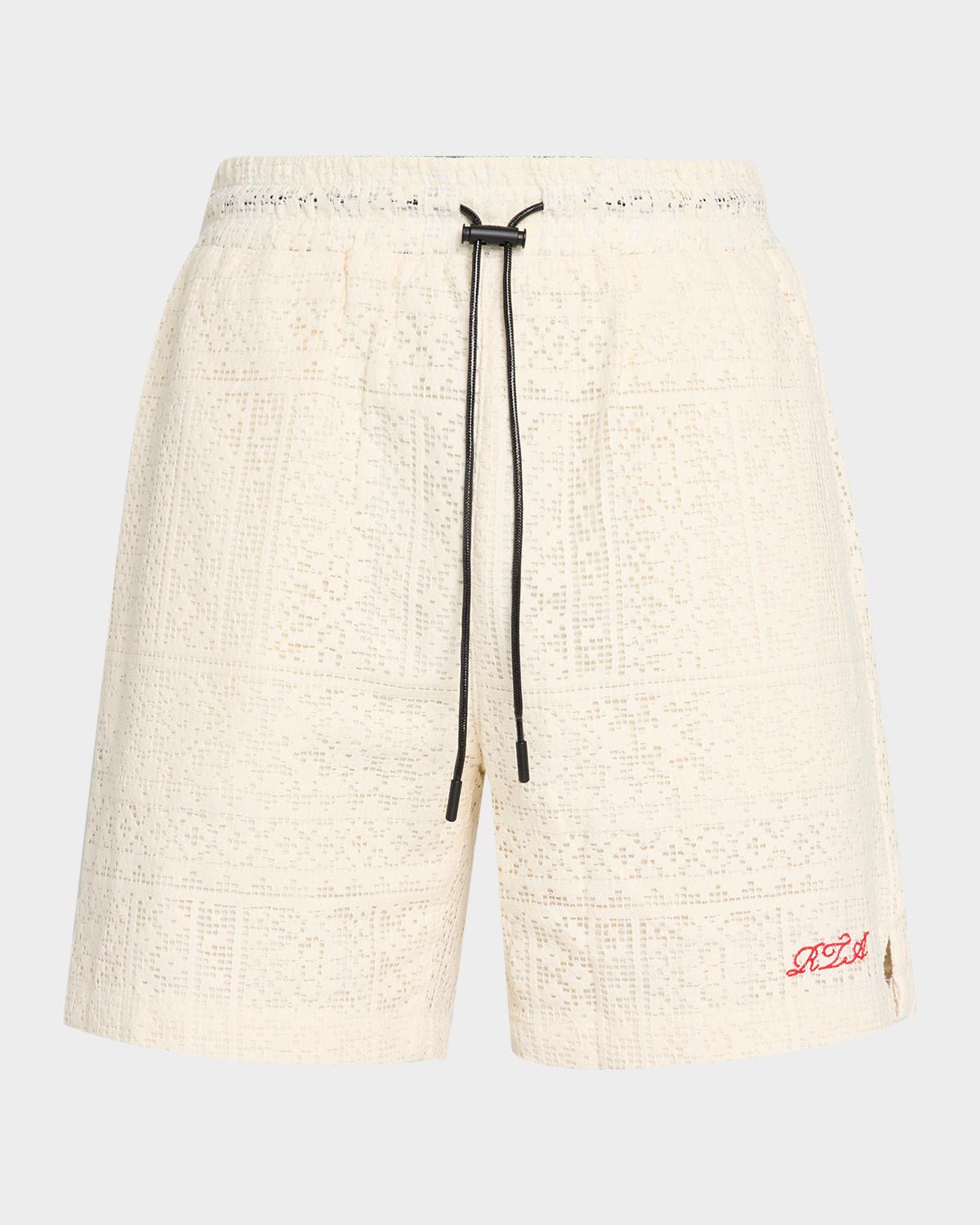 RTA Men's Chaparral Clyde Cotton Crochet Shorts