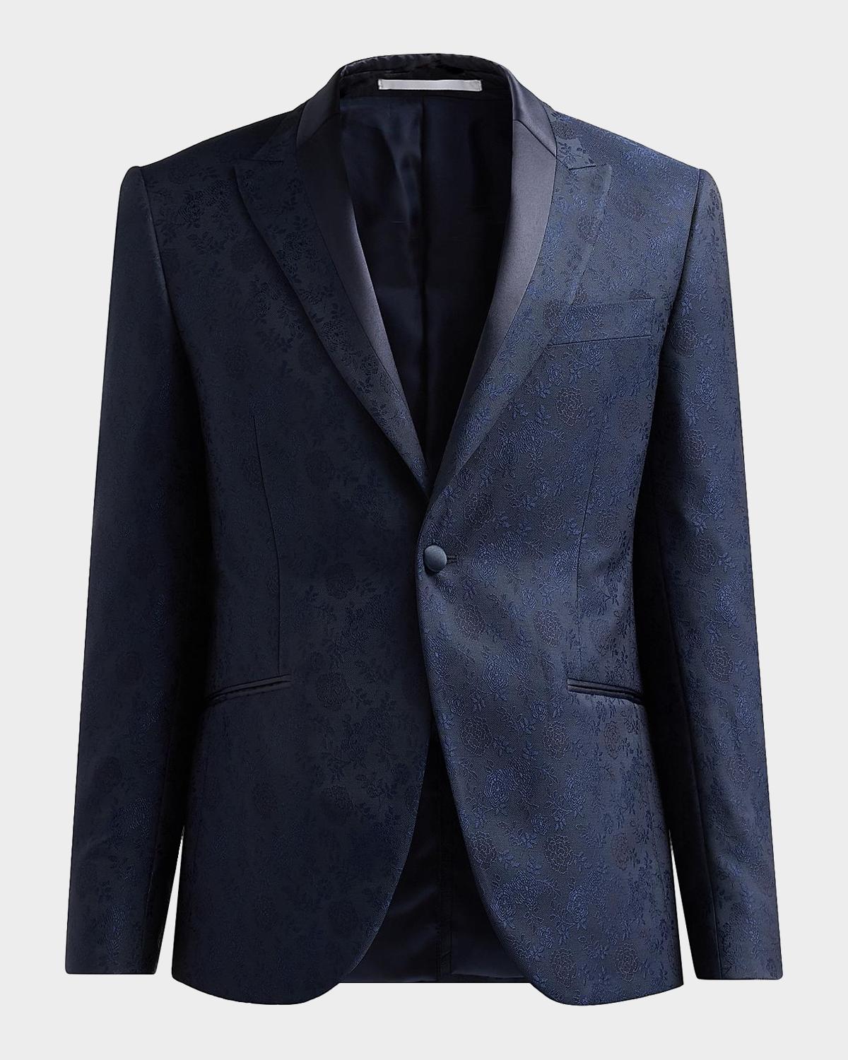Pal Zileri Men's Floral-Embroidered Wool-Blend Dinner Jacket