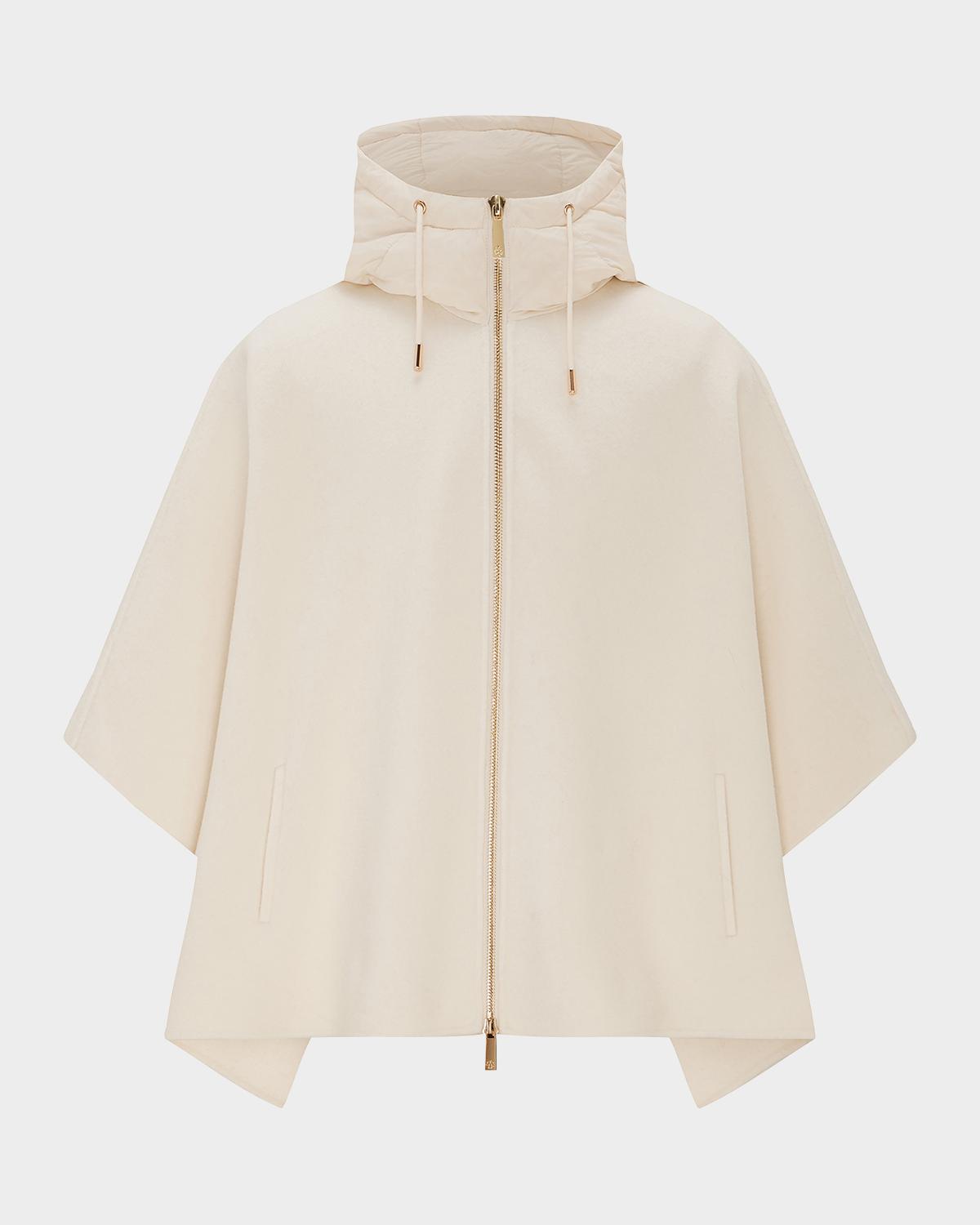 Gorski Cashmere And Wool Hooded Poncho