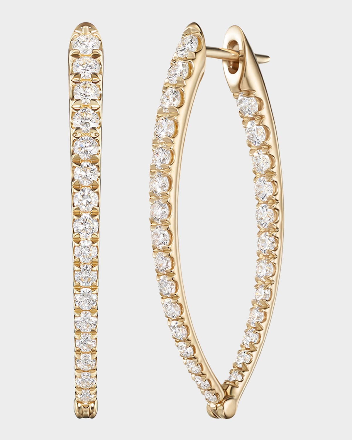 Melissa Kaye 18K Cristina Earrings with Diamonds, Medium