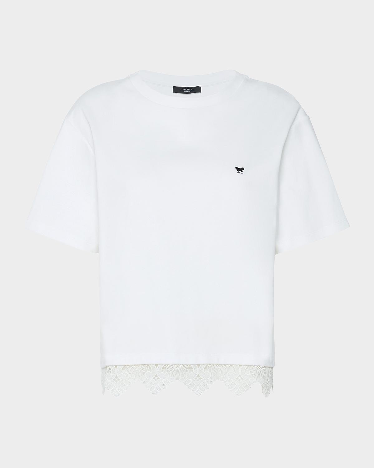 Weekend Max Mara Lace-Hem Cotton T-Shirt