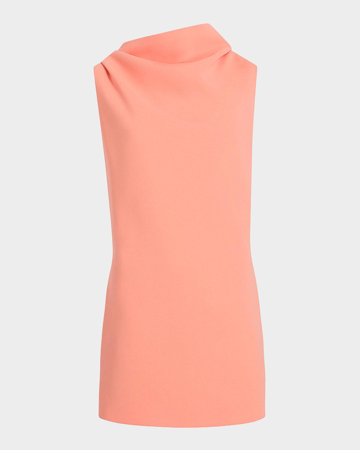 Khaite Astor Cowl-Neck Sleeveless Mini Dress