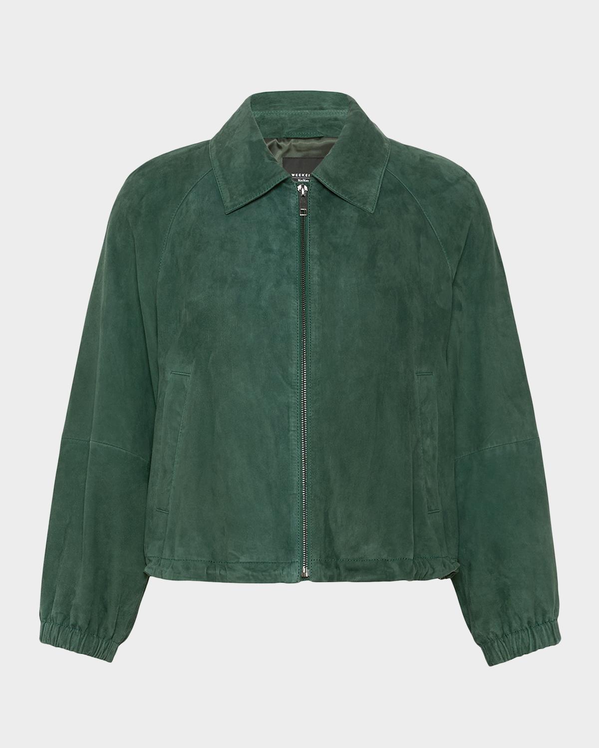 Weekend Max Mara Raglan-Sleeve Suede Jacket