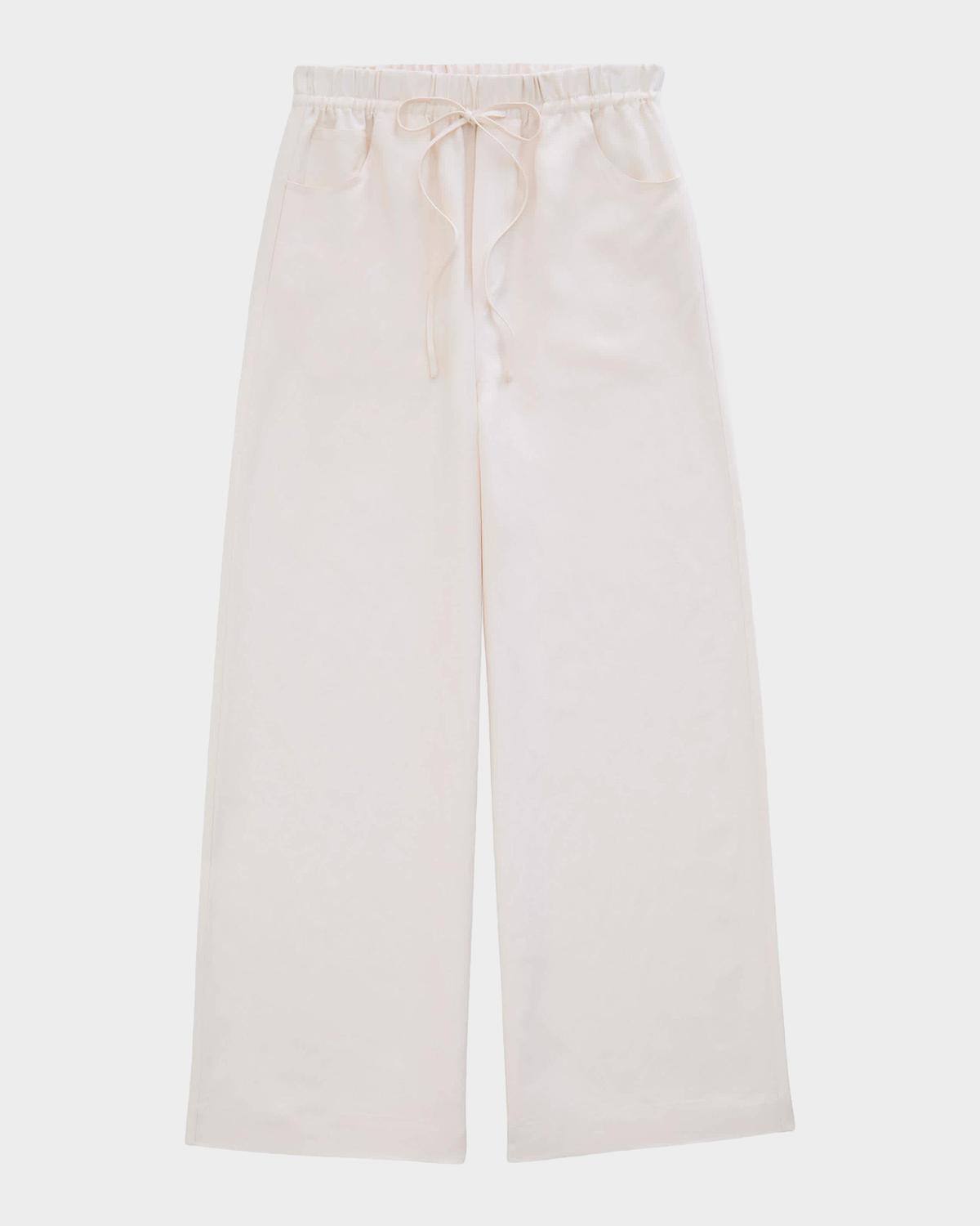 AG Jeans Century Silk-Blend Drawstring Pants