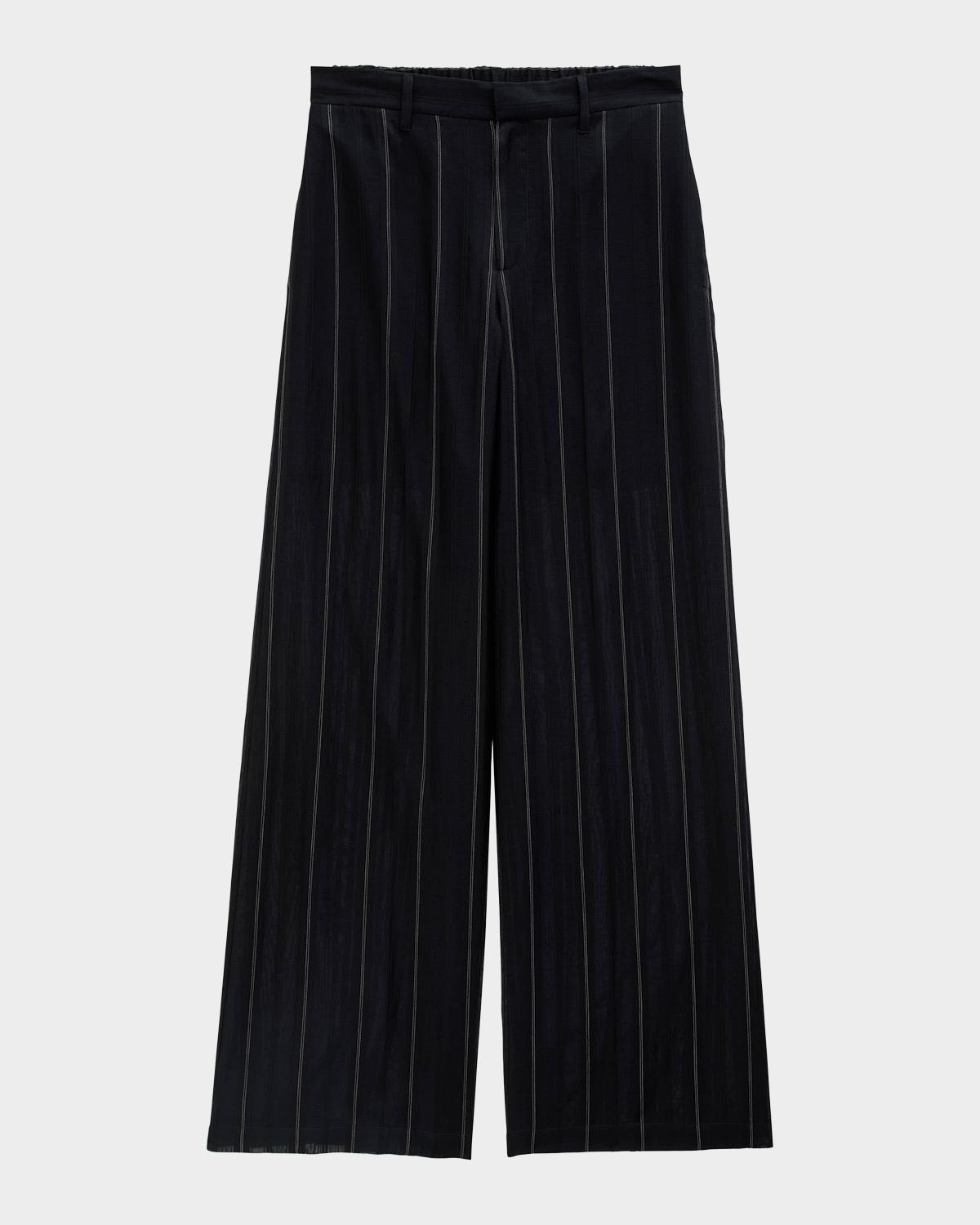 AG Jeans Sheer Wide-Leg Trousers