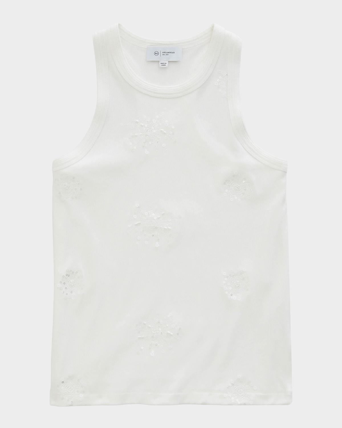 AG Jeans Embellished High-Neck Tank Top